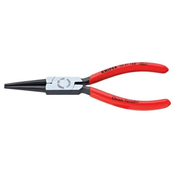 KNIPEX 6-1/4 in. Long Nose Pliers with Round Tips, Chrome Vanadium Steel