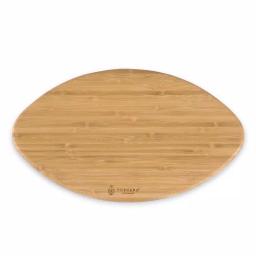 Picnic Time Touchdown 16 in. Oval Bamboo Football Cutting Board and Charcuterie Serving Tray thumbnail 4