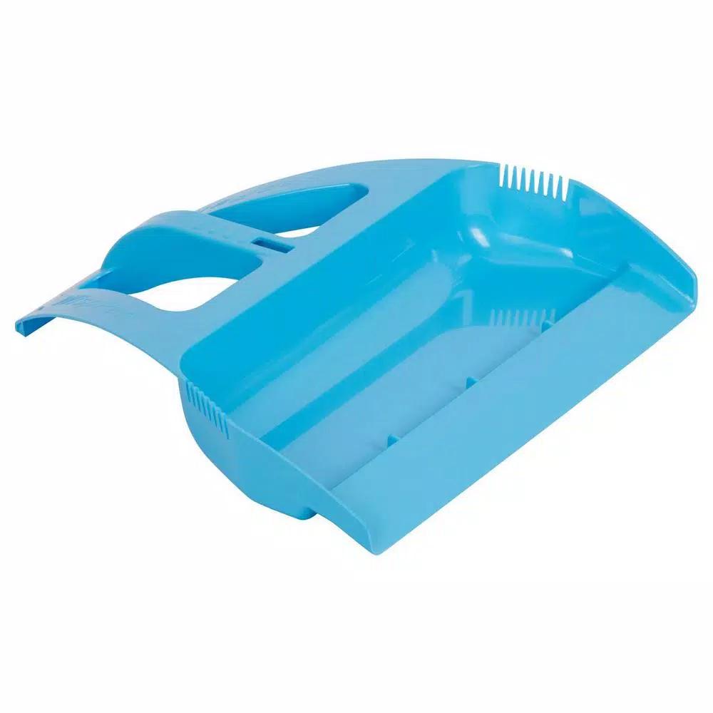 WISP 3-Piece Broom and Dustpan Set with Telescoping Handle and Bristle Seal Technology - Blue