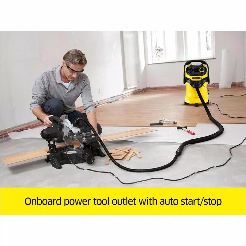 Karcher WD5/P 6.6 Gallon Wet/Dry Vacuum with 1800W Motor and Tact Filter Cleaning