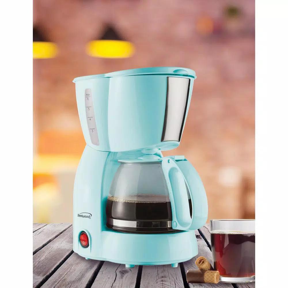 Brentwood Appliances TS-213BL 4-Cup Drip Coffee Maker, Blue