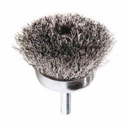 Robtech 1-3/4 in. Crimped Steel Wire Cup Brush with 1/4 in. Shank thumbnail 2