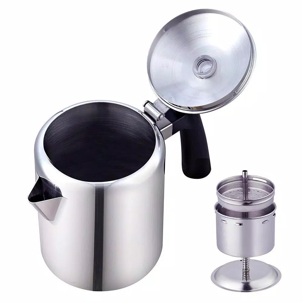 Cook N Home 8-Cup Stainless Steel Stovetop Coffee and Tea Percolator Kettle