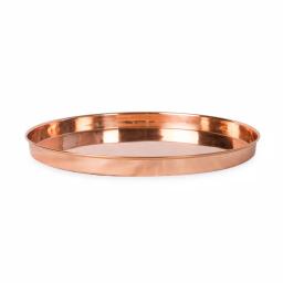 Achla Designs 12.5 in. Round Copper Plated Stainless Steel Decorative Serving Tray thumbnail 5