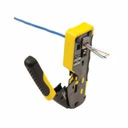 Klein Tools CAT6 Pass-Thru Modular Crimper, Radial Stripper, and 20-Pack Connector Set thumbnail 6