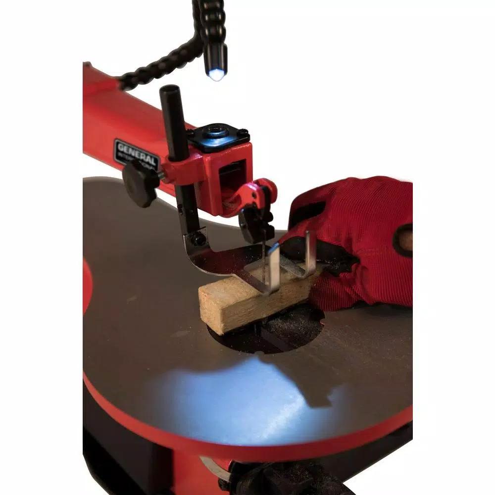 General International BT8007 16 in. Variable Speed Scroll Saw with Flex Neck LED Work Light