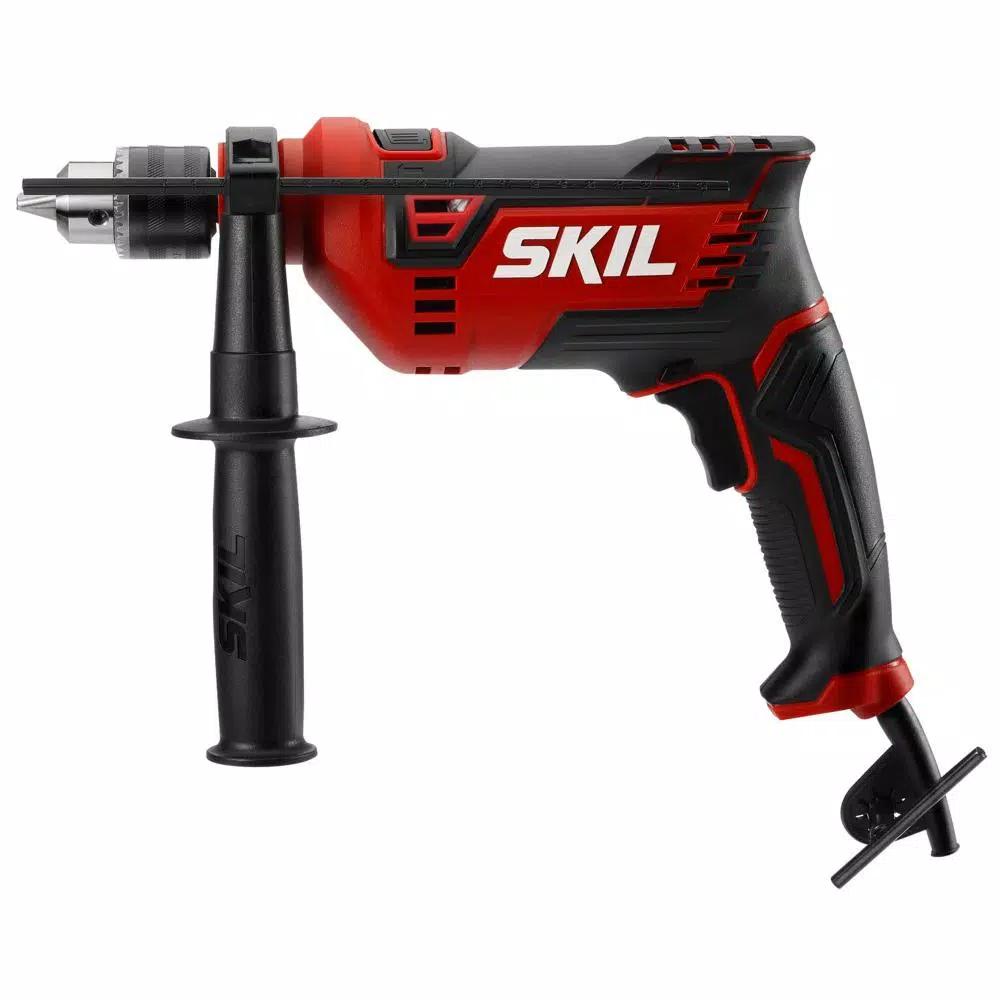 Skil 7.5 Amp Corded 1/2 in. Hammer Drill with Variable Speed and Keyed Chuck