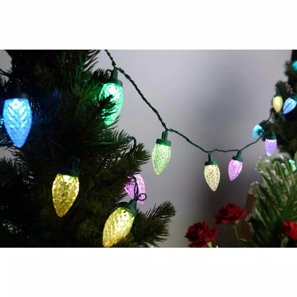 Novolink 25-Light C9 Wi-Fi RGB Color-Changing LED Christmas String Lights, Works with Alexa & Google Home
