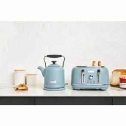 Haden Highclere 1.5L Electric Kettle, 6-Cup Cordless Kettle with Auto Shut-Off, Poole Blue thumbnail 7