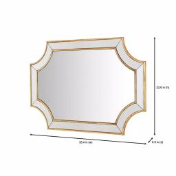 Home Decorators Collection Ornate Gold Beveled Glass Classic Accent Mirror, 35.43 in. x 23.62 in. thumbnail 2