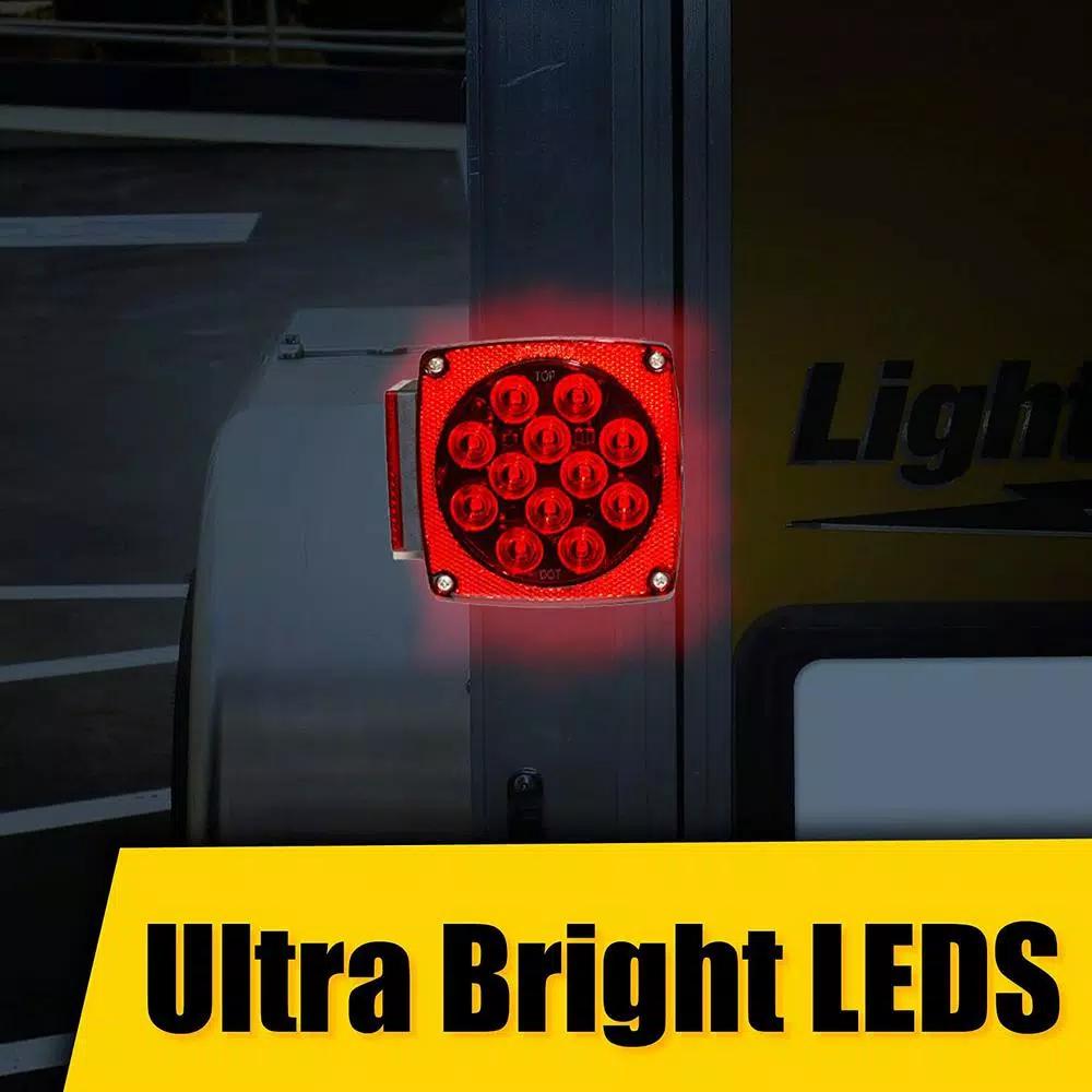 MaxxHaul 12V All LED Submersible Trailer Light Kit for Trailers Under 80 in.