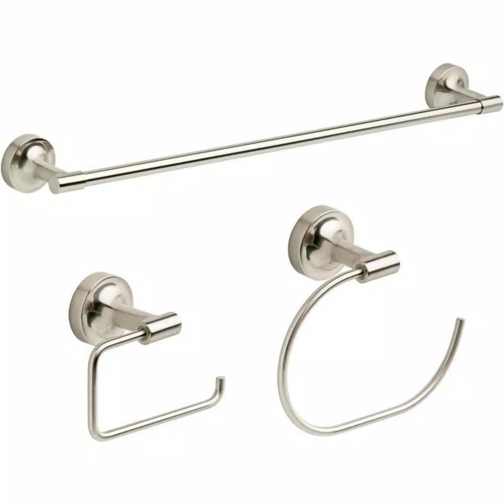 Franklin Brass Voisin 3-Piece Brushed Nickel Bath Hardware Set