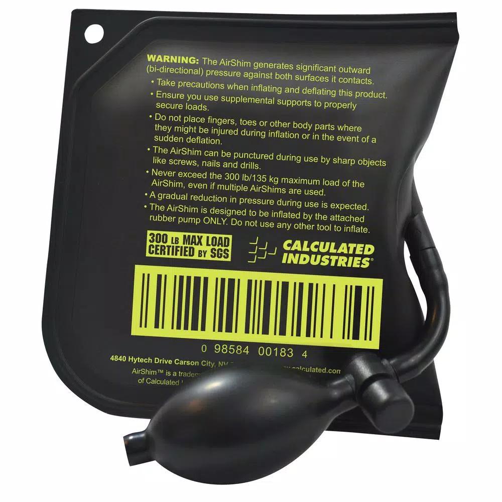 Calculated Industries AirShim Inflatable Pry Bar and Leveling Tool, 300 lb. Load Capacity