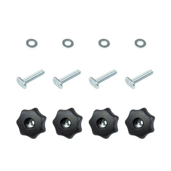 POWERTEC 7-Star T-Track Knob Kit with 5/16 in.-18 Bolts and Washers, Set of 4
