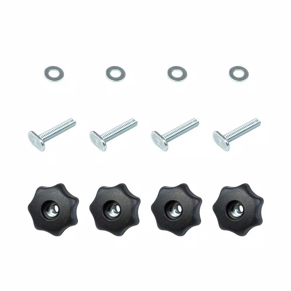 POWERTEC 7-Star T-Track Knob Kit with 5/16 in.-18 Bolts and Washers, Set of 4