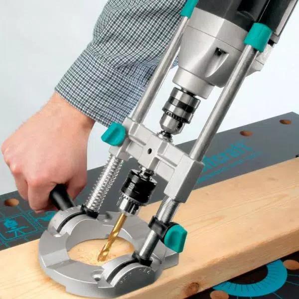 Wolfcraft Wolf Craft Multi-Angle Drill Guide with 3/8 in. Chuck and Cast Aluminum Base