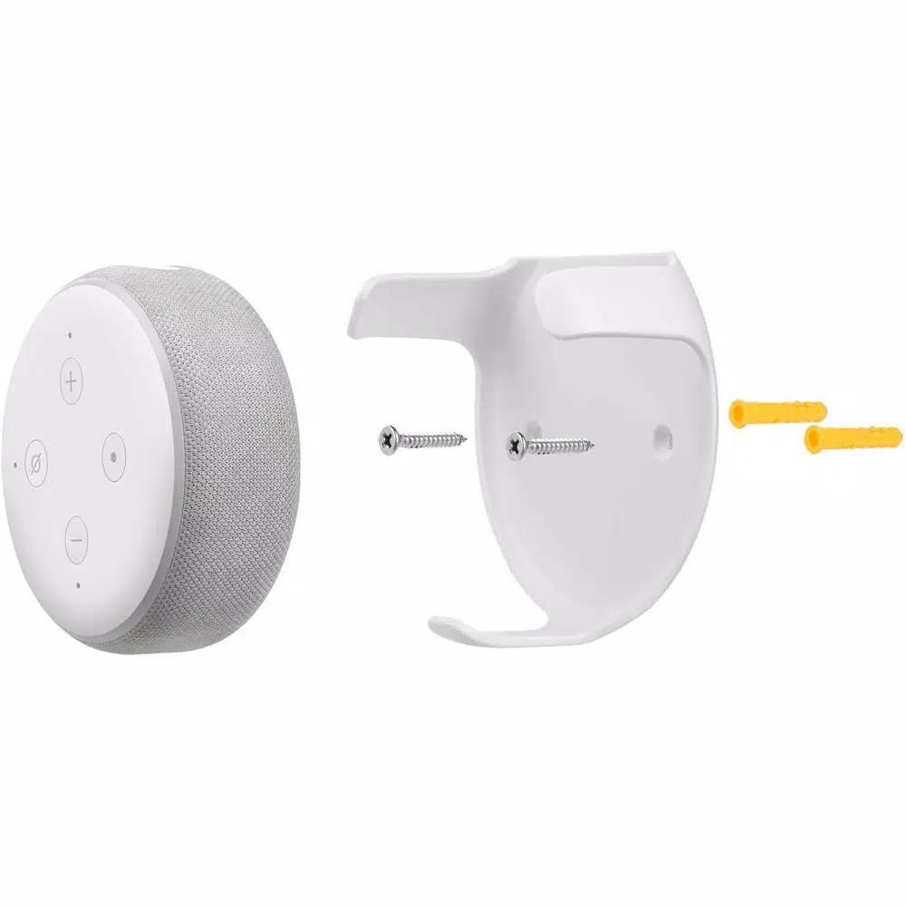 Wasserstein Wall Mount for Echo Dot (3rd Gen) Smart Speaker - White