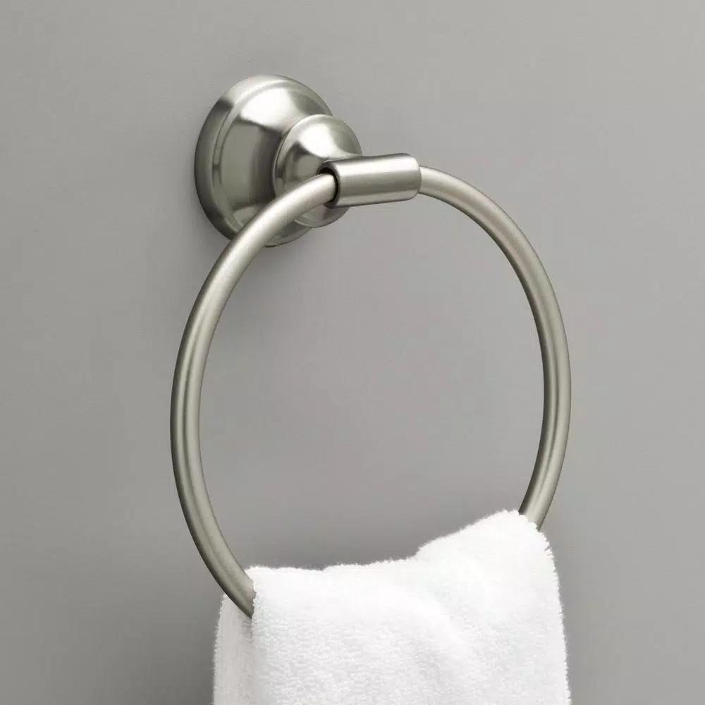 Delta Starmount Brushed Nickel Towel Ring with SpotShield Technology