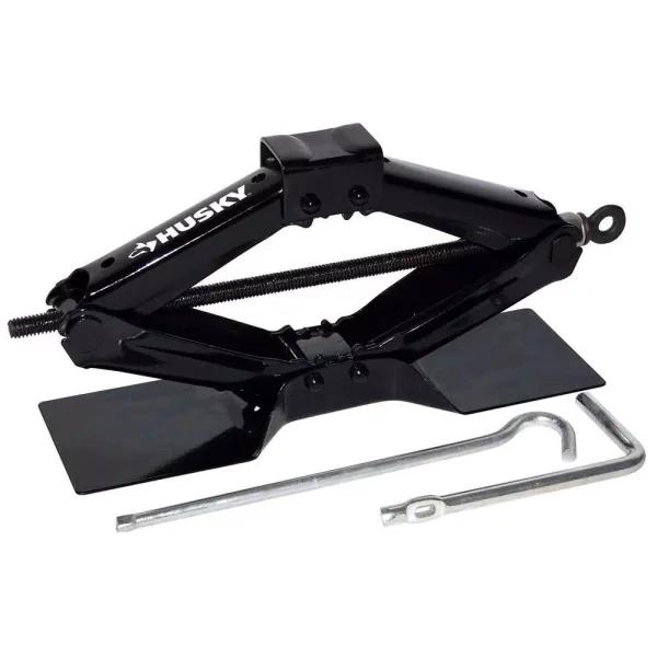Husky 1-1/2 Ton Scissor Jack, 3000 lb. Capacity, Emergency Roadside Assistance Tool