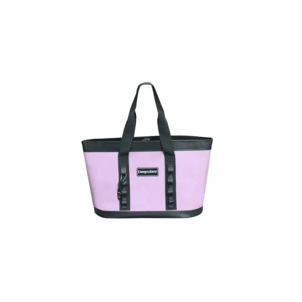 Camp-Zero Premium Carry-All Tote Bag - Lavender and Grey Soft-Side Cooler
