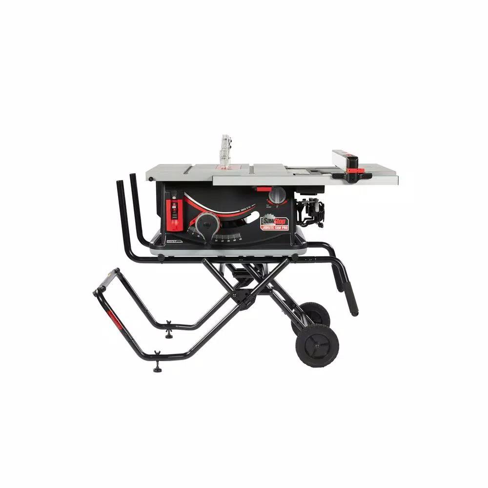 SawStop 10-Inch Jobsite Saw Pro 1.5 HP Table Saw with Mobile Cart Assembly