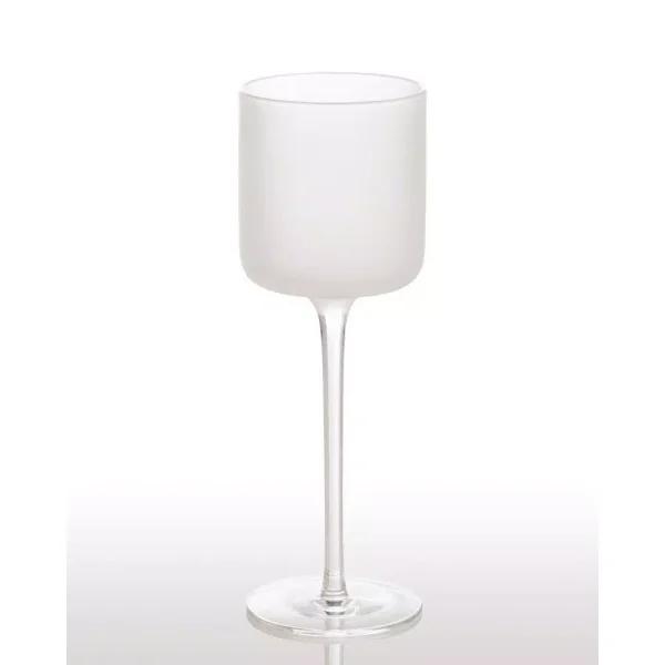 Abigails White Night Frosted Wine Glass Set, 4-Piece Matte Glassware Collection