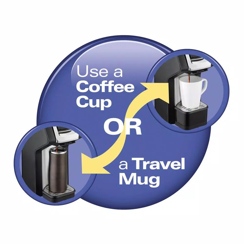 Hamilton Beach FlexBrew Black Single Serve Plus Coffee Maker - Brews Pods or Ground Coffee