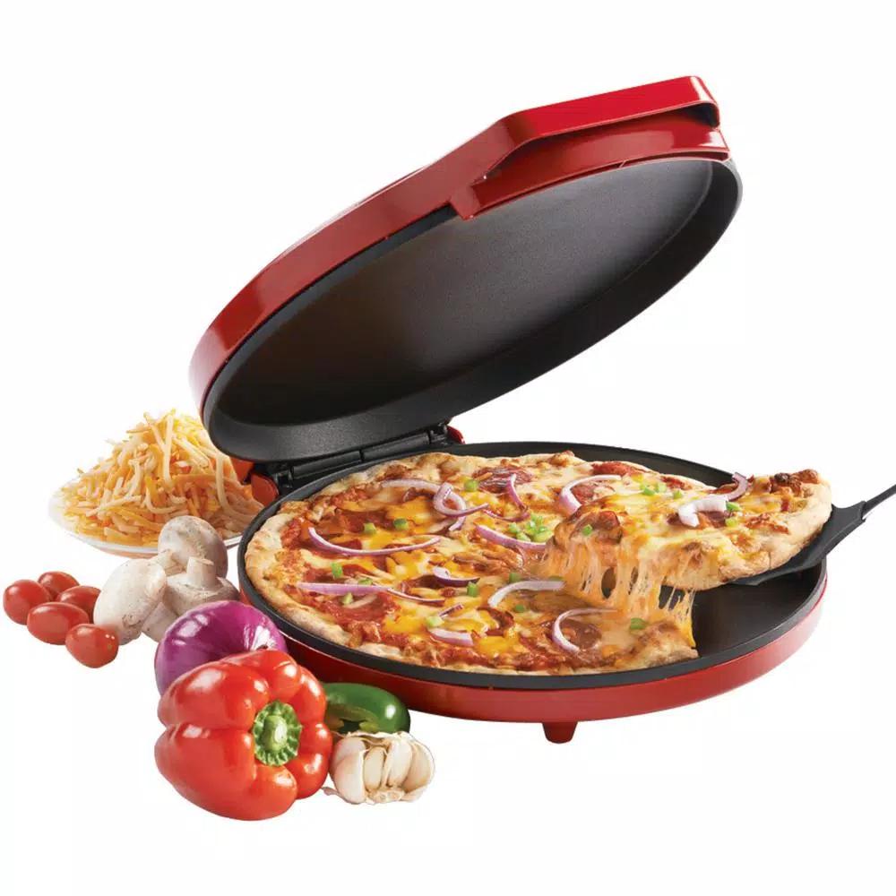 Betty Crocker 12 in. Non-Stick Pizza Maker, Red Specialty Countertop Grill