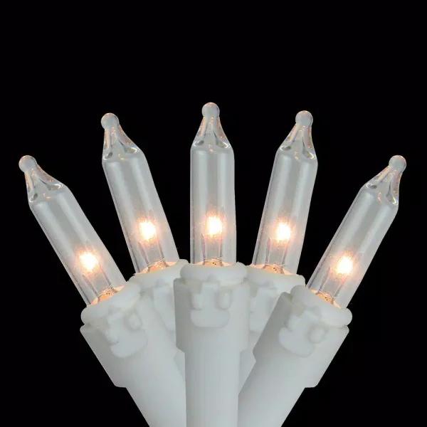 Northlight 300 Clear Mini Incandescent Icicle Christmas Lights with White Wire, 13.5 ft.