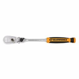 GEARWRENCH 1/4 in. Drive 90-Tooth Locking Flex Head Teardrop Ratchet, 8 in. thumbnail 5