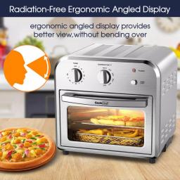 Boyel Living 11 Qt. Silver Stainless Steel Air Fryer with 4 Accessories, 1500W, Temperature & Time Control thumbnail 7