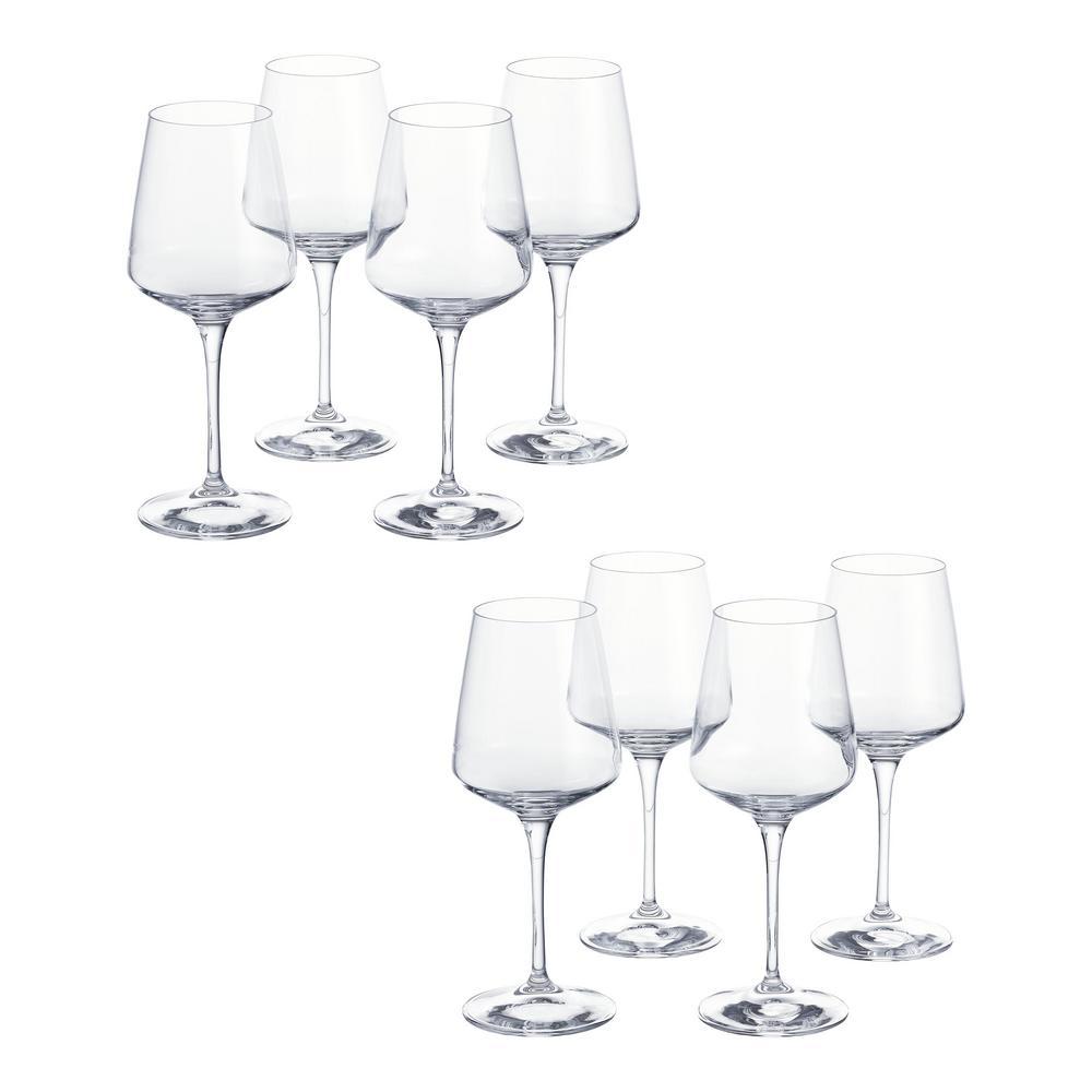 Home Decorators Collection Genoa Lead-Free Crystal White Wine Glasses, 15.5 fl. oz. (Set of 8)