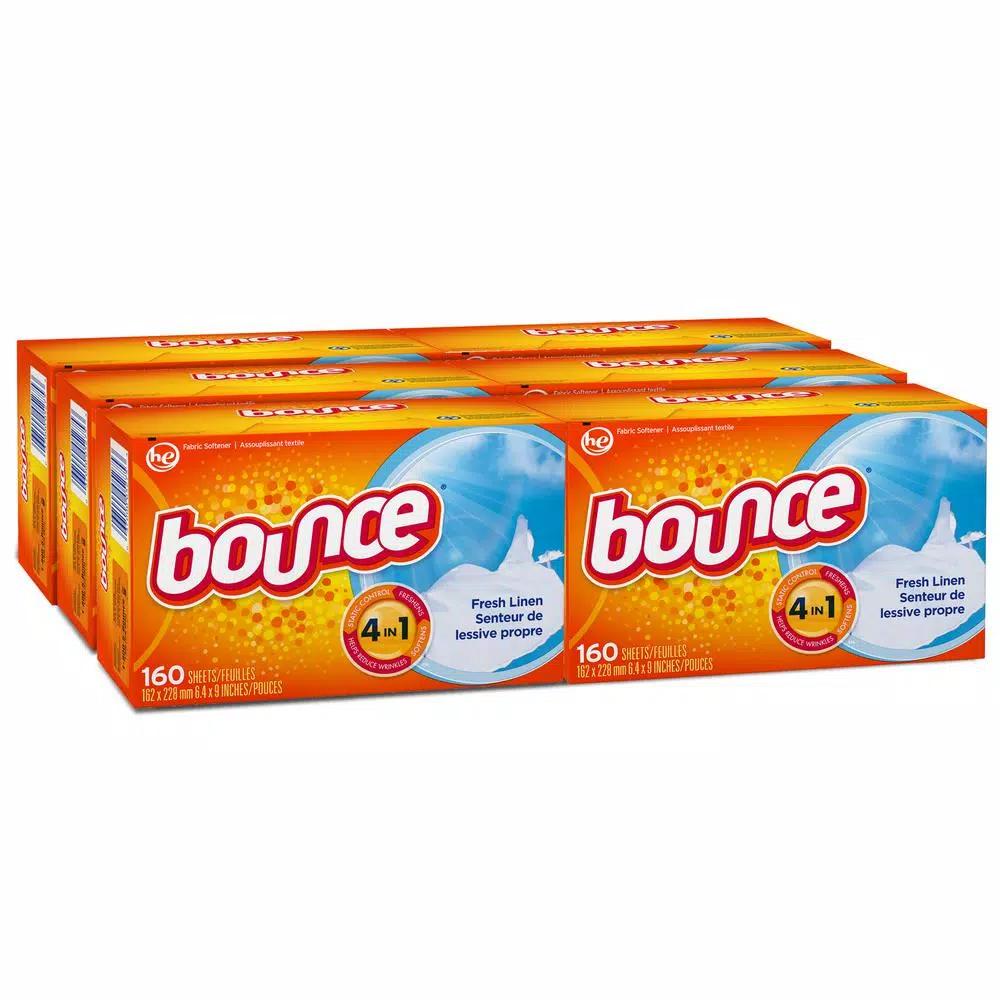 Bounce Fresh Linen Scent Dryer Sheets, 160-Count (6-Pack)