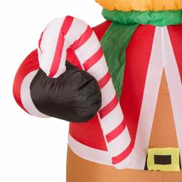 Glitzhome 8 ft. Lighted Inflatable Reindeer Christmas Decor with LED Lights thumbnail 3