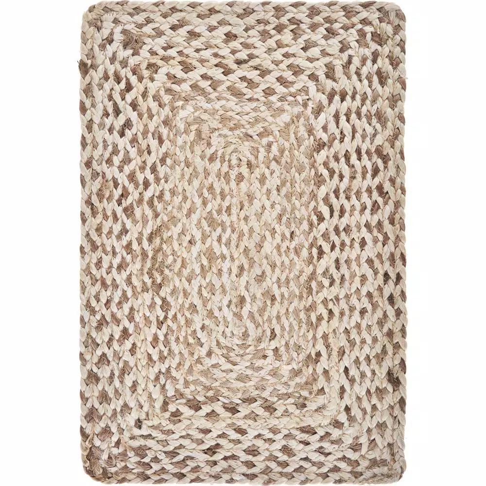 LR Home Natural and Bleached Jute Woven Placemats, 19 x 13 in. (Set of 4)