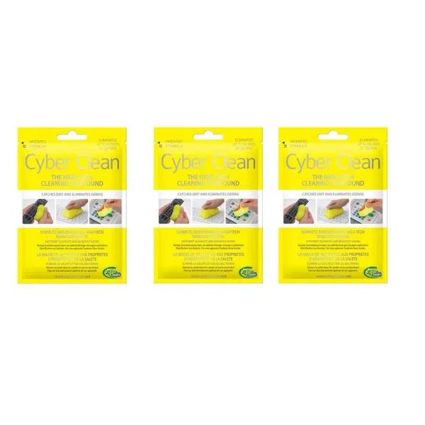 Cyber Clean Home and Office Detailer Gel - Lemon Scent, 2.82 oz (3-Pack)