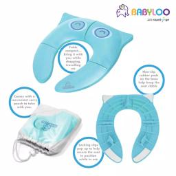 Babyloo Blue Owl Folding Toilet Seat with Travel Bag for Toddlers thumbnail 4