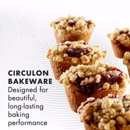 Circulon 12-Cup Nonstick Muffin Pan, Gray Bakeware thumbnail 8