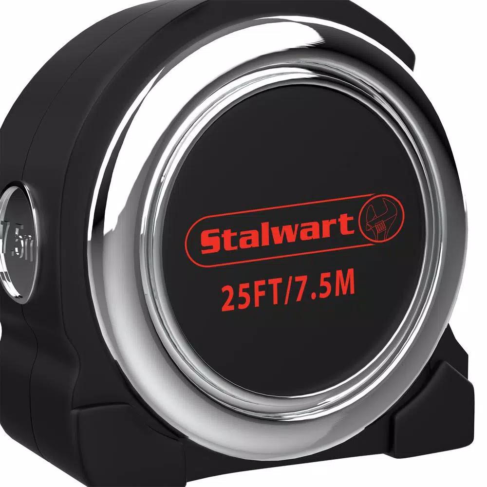 Stalwart 25 ft. Retractable Tape Measure, 4-Pack