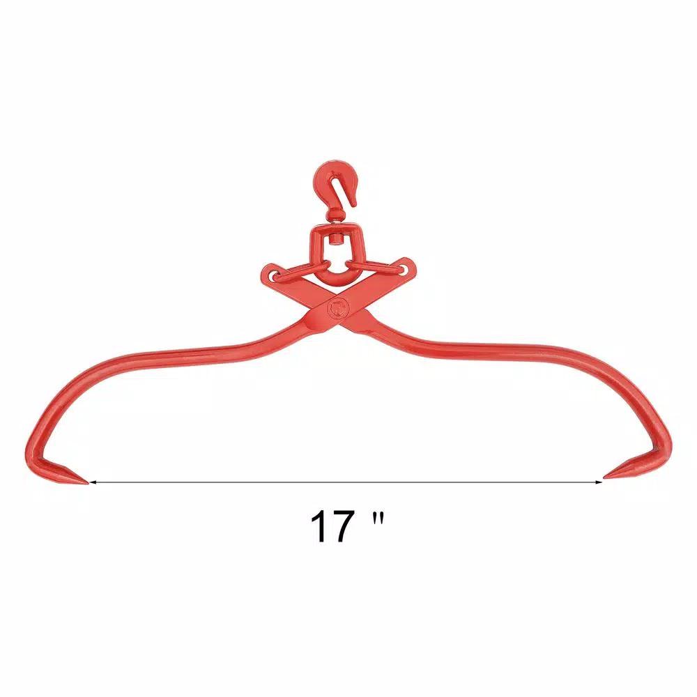 Earth Worth 17 in. Swivel Skidding Tongs for Dragging, Pulling and Lifting Logs