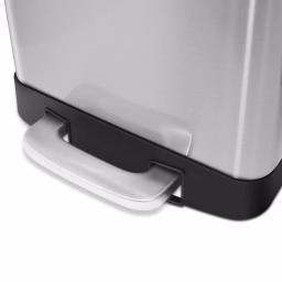 Innovaze 1.6 Gal. Brushed Stainless Steel Rectangular Step-On Trash Can with Fingerprint-Free Finish thumbnail 5
