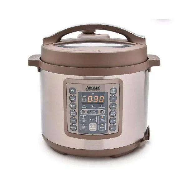 AROMA 4 Qt. Brown Electric Multi-Cooker Pressure Cooker with Aluminum Inner Pot