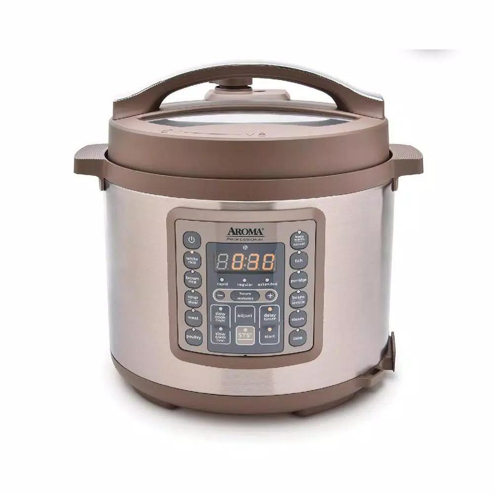 AROMA 4 Qt. Brown Electric Multi-Cooker Pressure Cooker with Aluminum Inner Pot