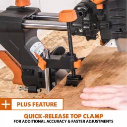 Evolution Power Tools Evolution R255SMSDB+ 10 in. 15 Amp Dual Bevel Sliding Miter Saw with Laser Guide thumbnail 15