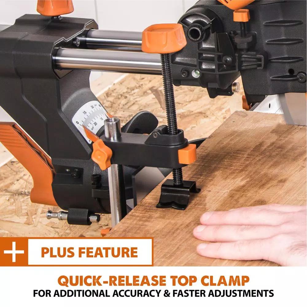 Evolution Power Tools Evolution R255SMSDB+ 10 in. 15 Amp Dual Bevel Sliding Miter Saw with Laser Guide