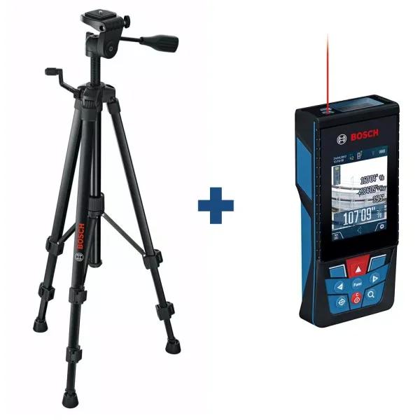 Bosch BLAZE Outdoor GLM 400 C Connected Laser Measure with Digital Viewfinder and Compact Tripod Kit