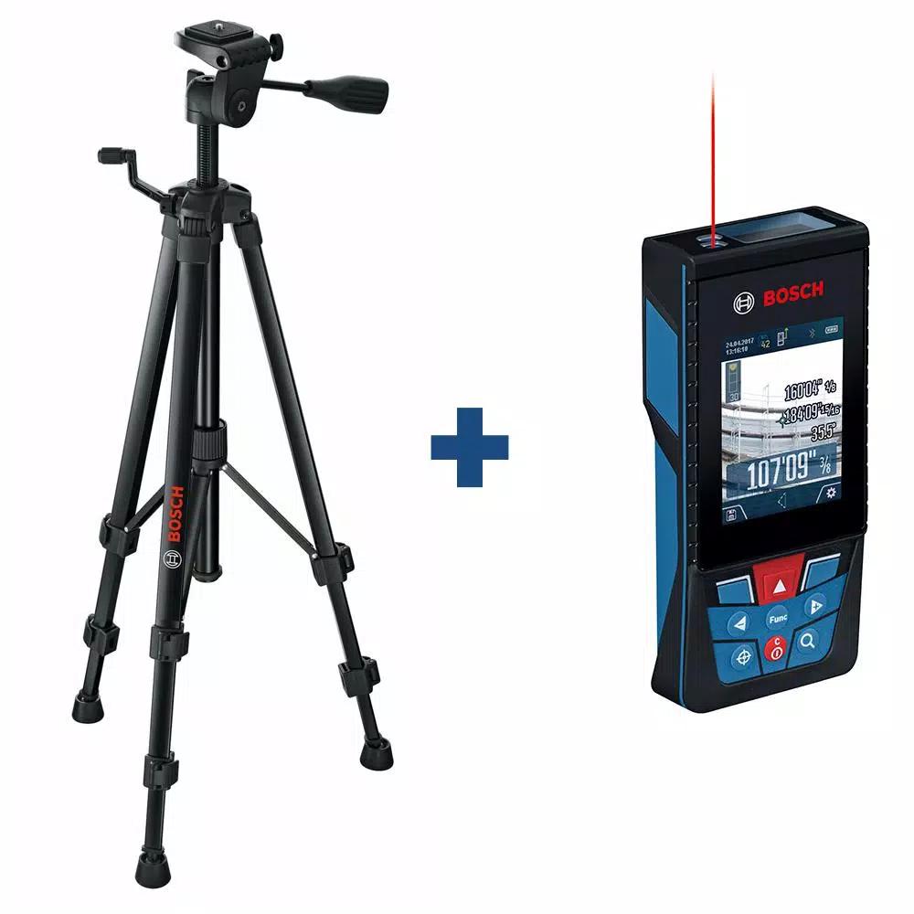 Bosch BLAZE Outdoor GLM 400 C Connected Laser Measure with Digital Viewfinder and Compact Tripod Kit