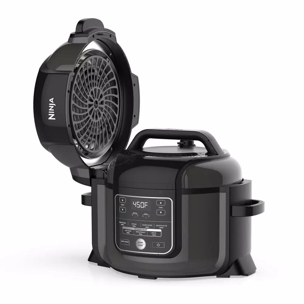 Ninja Foodi 6.5 Qt. Black Stainless Steel Electric Pressure Cooker and Air Fryer with TenderCrisp Technology
