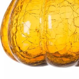 Glitzhome Amber Crackle Glass Pumpkin Set of 2, Handmade Indoor Tabletop Decor thumbnail 3