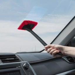 Trademark Stalwart Windshield Cleaner Tool with Pivoting Head and Microfiber Cloth thumbnail 4